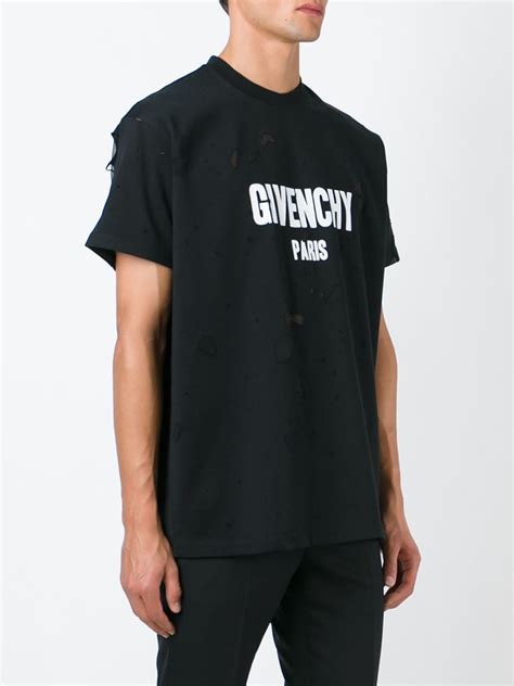 givenchy tshirt man|givenchy distressed t shirt.